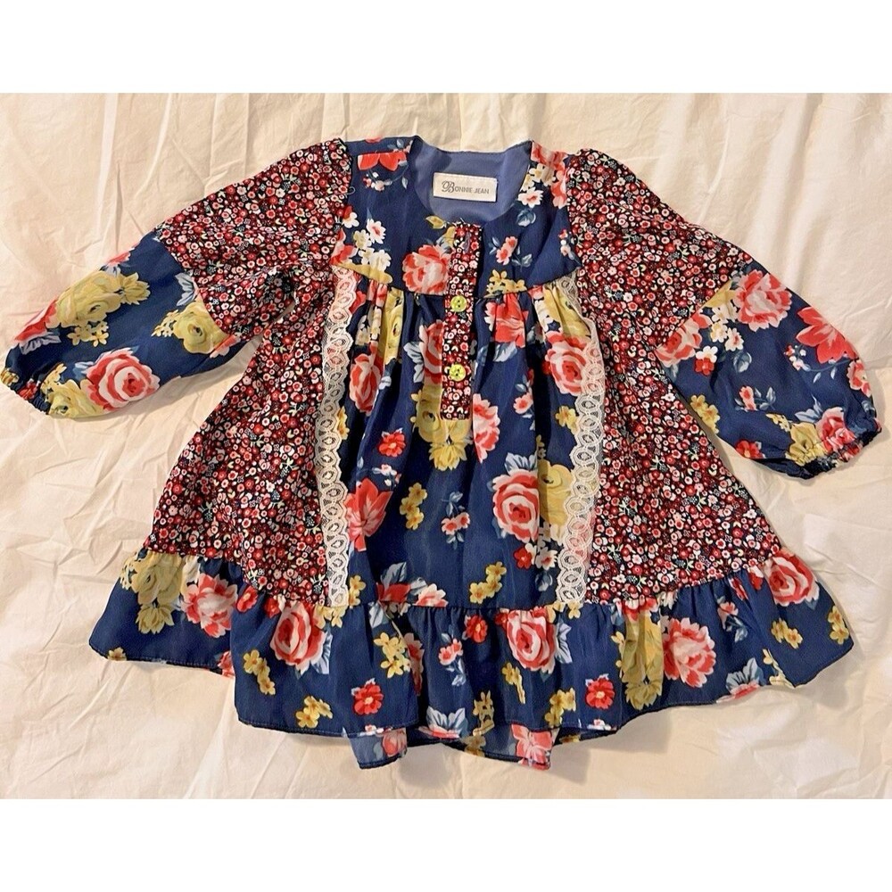 Bonnie Jean 6 mo Boho Floral Dress Spring Summer Casual Sundress